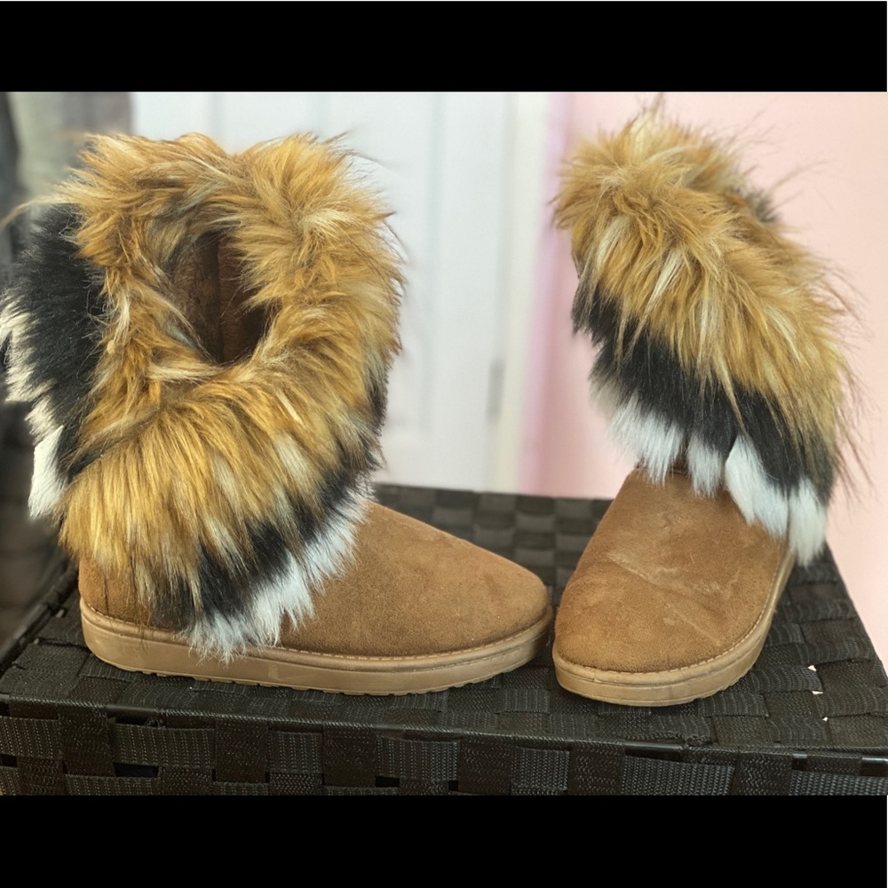 Brown Fur Boots